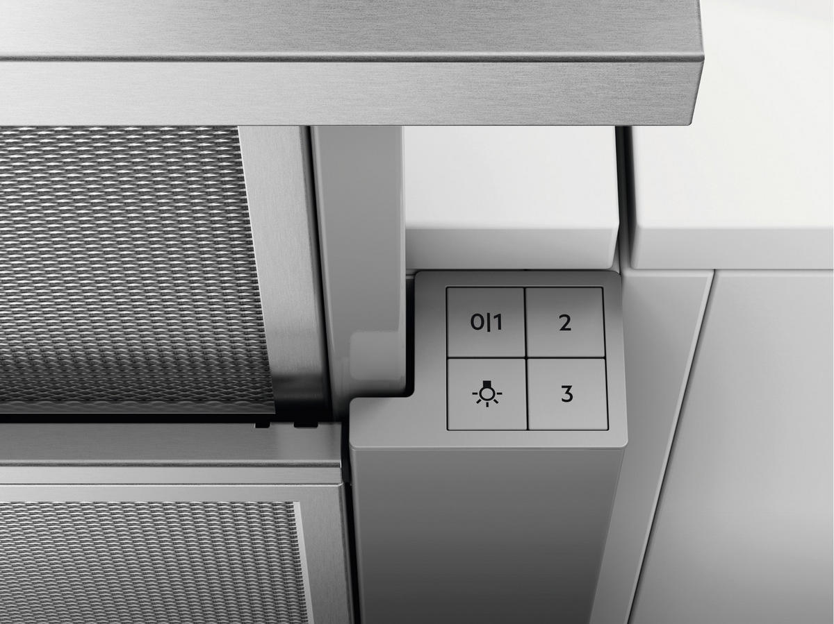 DUNSTABZUGSHAUBE LFP416X  - Silberfarben, Basics, Metall (69,8/39,5/30,0cm) - Electrolux