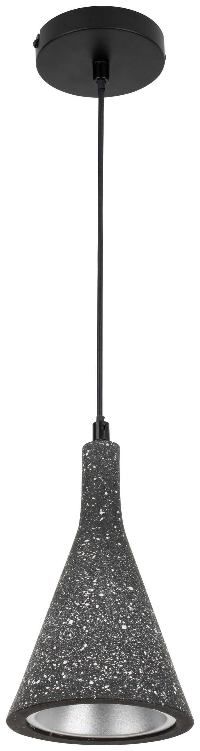 HÄNGELEUCHTE 15/120 cm  - Schwarz, Design, Stein/Metall (15/120cm) - Collet's Monde