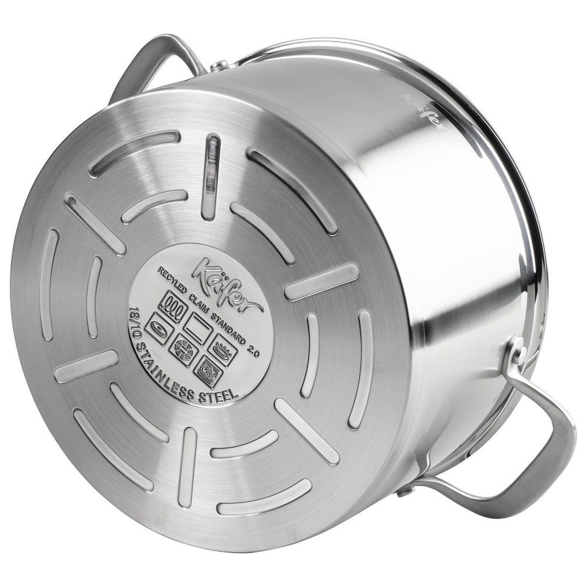 LONEC  nerjaveče jeklo   - barve nerjavečega jekla, Basics, kovina/steklo (24cm) - Käfer