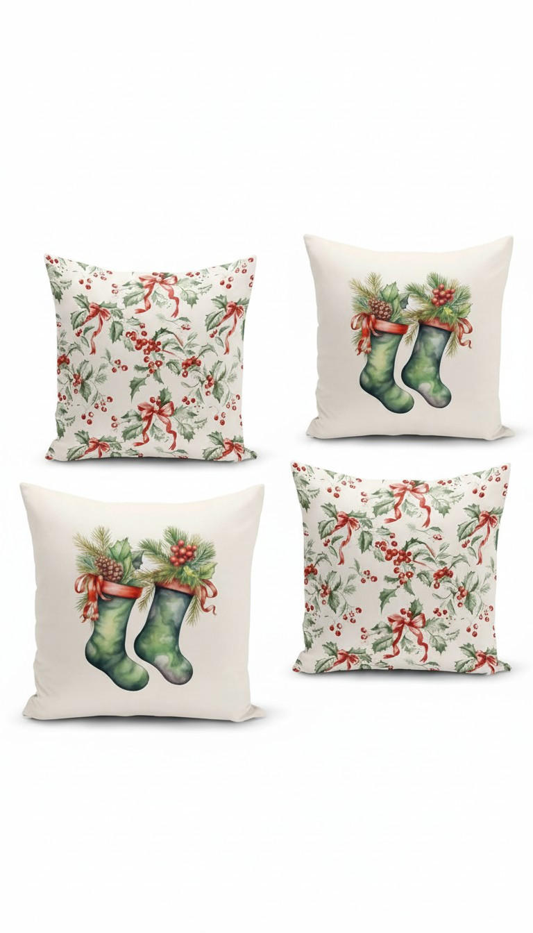 KISSENBEZUG-SET 43/43 cm  - Multicolor, Basics, Textil (43/43cm) - X-Mas