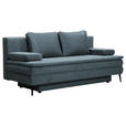 SCHLAFSOFA in Webstoff Blau  - Blau/Schwarz, Design, Kunststoff/Textil (200/90/100cm) - Venda