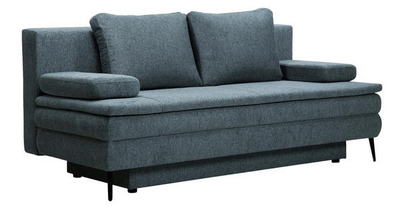 SCHLAFSOFA in Webstoff Blau  - Blau/Schwarz, Design, Kunststoff/Textil (200/90/100cm) - Venda