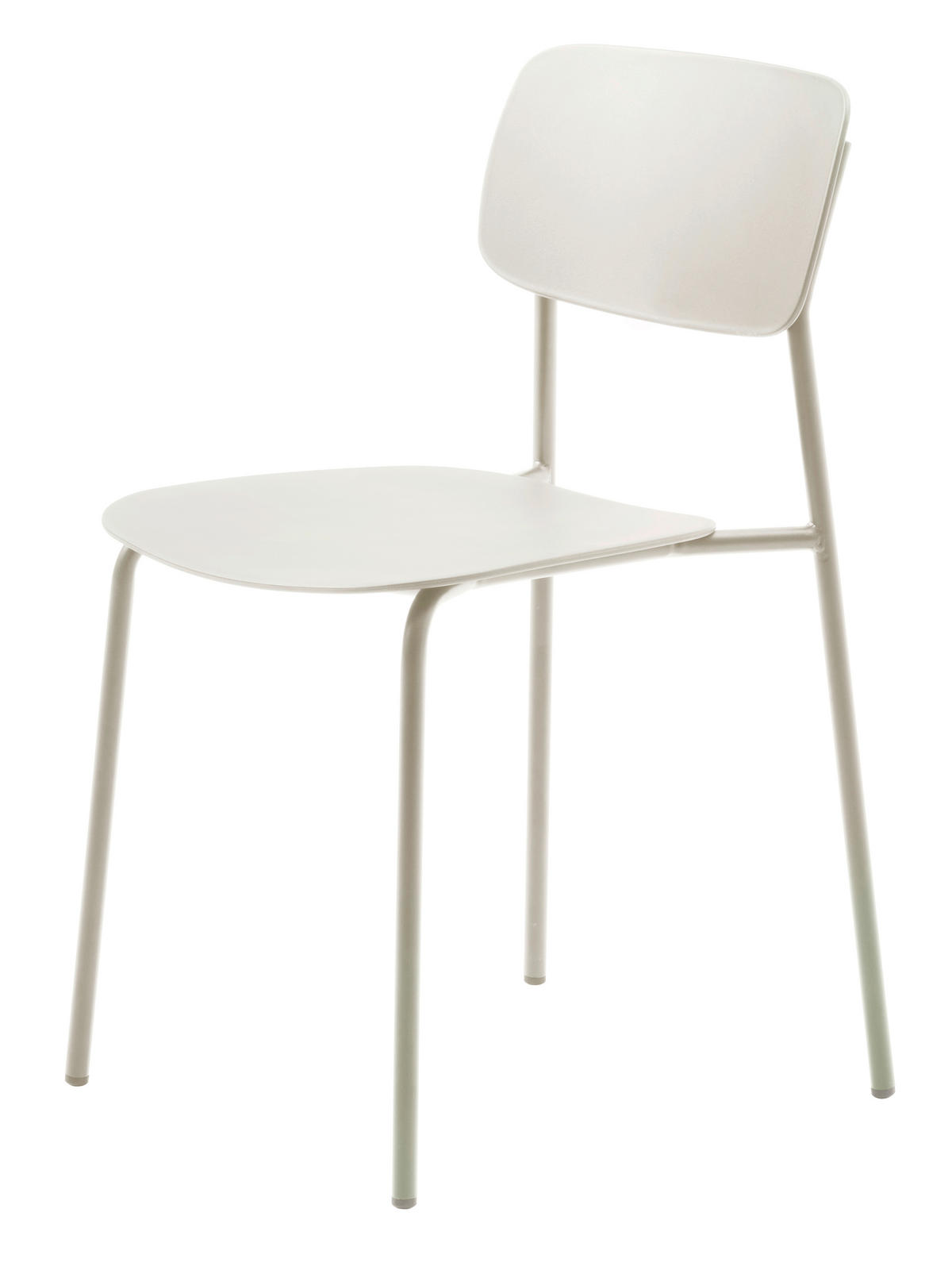 STUHL-SET 4 Stück  in matt  - Greige, MODERN, Kunststoff/Metall (43,5/79/61cm) - Livetastic