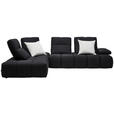 ECKSOFA in Struktur Schwarz  233/313 cm  - Schwarz, Design, Kunststoff/Textil (233/313cm) - Emilio Belluti