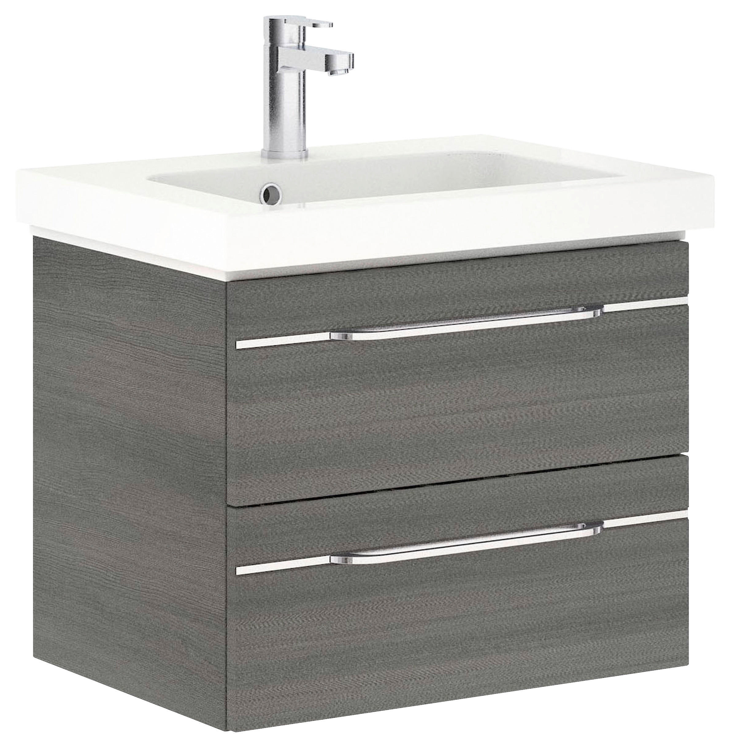 WASCHTISCHKOMBI 64,4 cm  - Chromfarben/Graphitfarben, KONVENTIONELL, Holzwerkstoff/Stein (64,4cm) - Pelipal