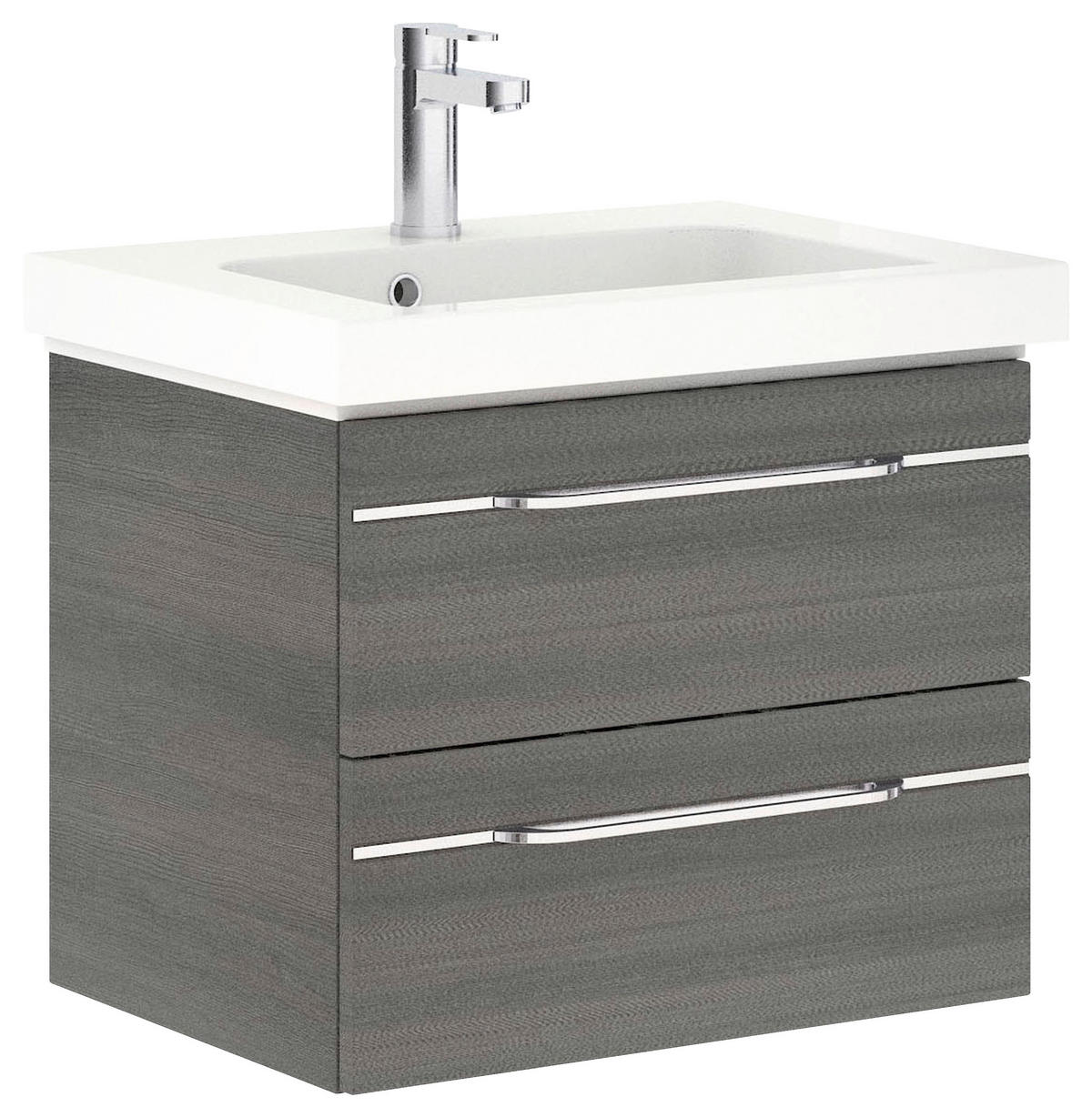 WASCHTISCHKOMBI 64,4 cm  - Chromfarben/Graphitfarben, KONVENTIONELL, Holzwerkstoff/Stein (64,4cm) - Pelipal