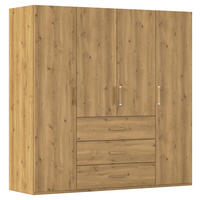 DREHTÜRENSCHRANK 201/197/60 cm,  in Eichefarben, 4 Tür(en)  - Eichefarben, Design, Holzwerkstoff/Kunststoff (201/197/60cm) - Novel