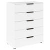 KOMMODE 80/100/42 cm  in Weiss, Graphitfarben  - Weiss/Graphitfarben, Modern, Holzwerkstoff/Kunststoff (80/100/42cm) - Rauch Möbel
