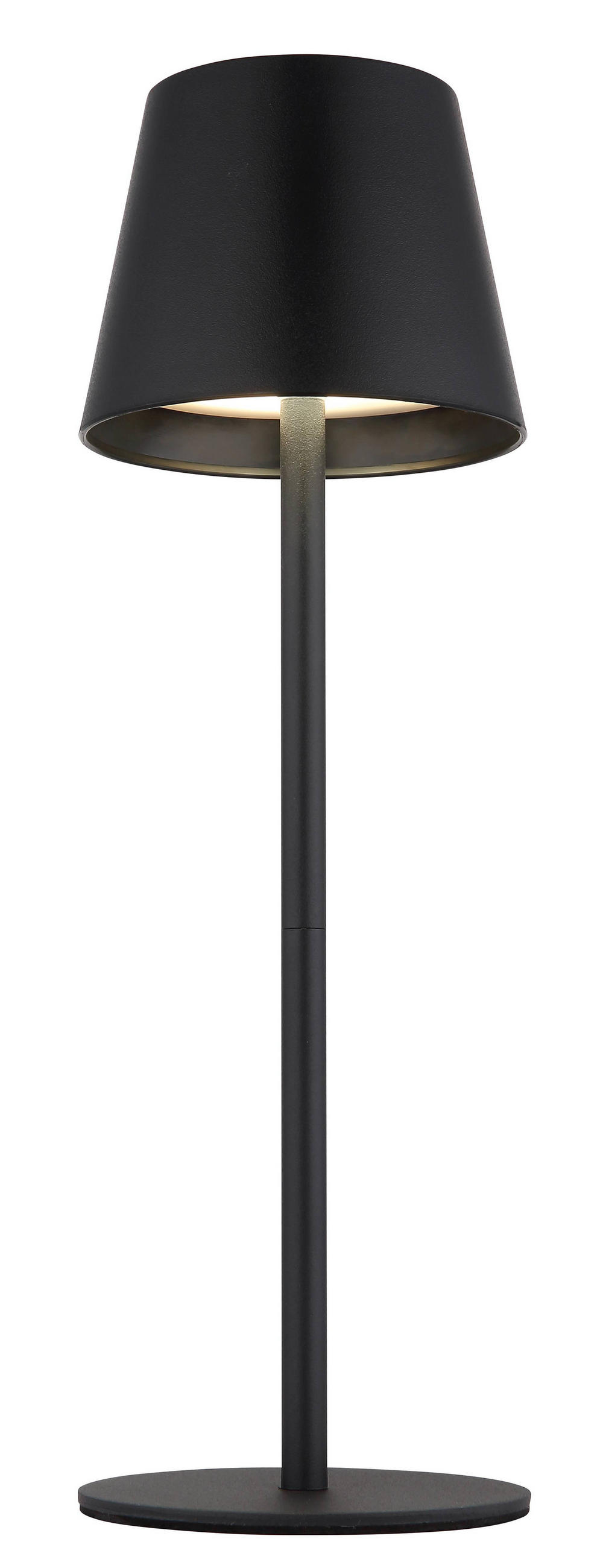AKKU-TISCHLEUCHTE 11,5/36 cm   - Opal/Schwarz, Trend, Kunststoff/Metall (11,5/36cm) - Novel