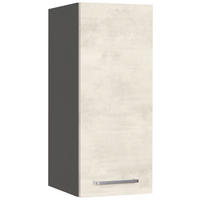 KÜCHENOBERSCHRANK 30/72/35 cm  in Weiß  - Schieferfarben/Edelstahlfarben, MODERN, Holzwerkstoff/Metall (30/72/35cm) - Nobilia