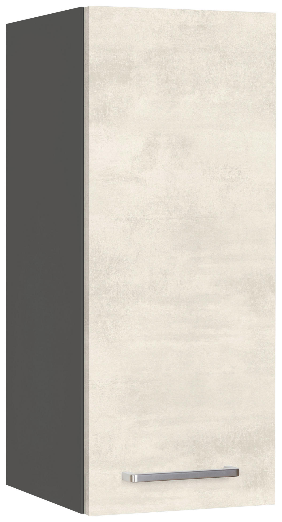 KÜCHENOBERSCHRANK 30/72/35 cm  in Weiß  - Schieferfarben/Edelstahlfarben, MODERN, Holzwerkstoff/Metall (30/72/35cm) - Nobilia