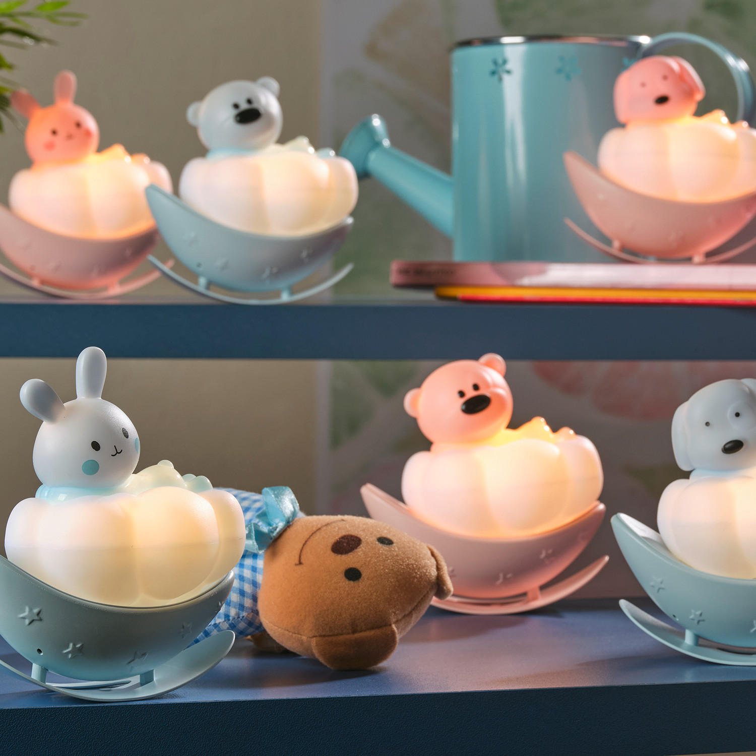 KINDERTISCHLEUCHTE 11/6.5/12.5 cm - Hellrosa/Weiß, Basics, Kunststoff (11/6.5/12.5cm)