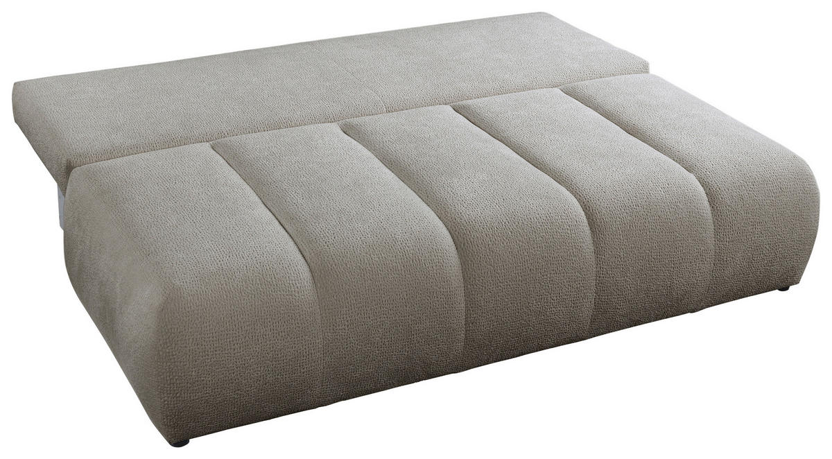 SCHLAFSOFA  mit Bettkasten erhältlich, Bettfunktion erhältlich Struktur Hellgrau  - Creme/Hellgrau, Design, Holz/Textil (209/100/103cm) - MID.YOU