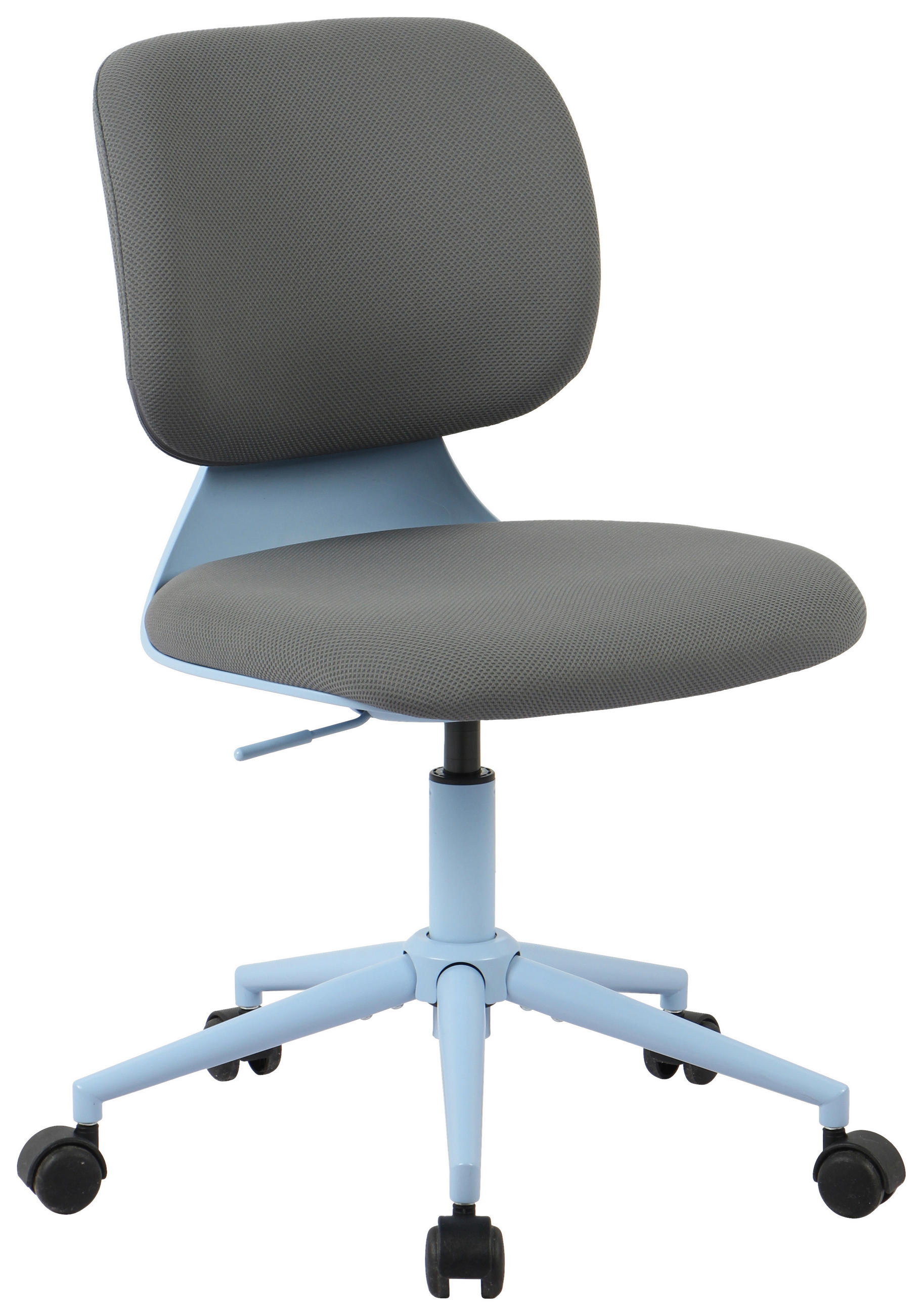 DREHSTUHL Webstoff Blau, Grau  - Blau/Grau, KONVENTIONELL, Kunststoff/Textil (57/82-91/57cm) - Venda