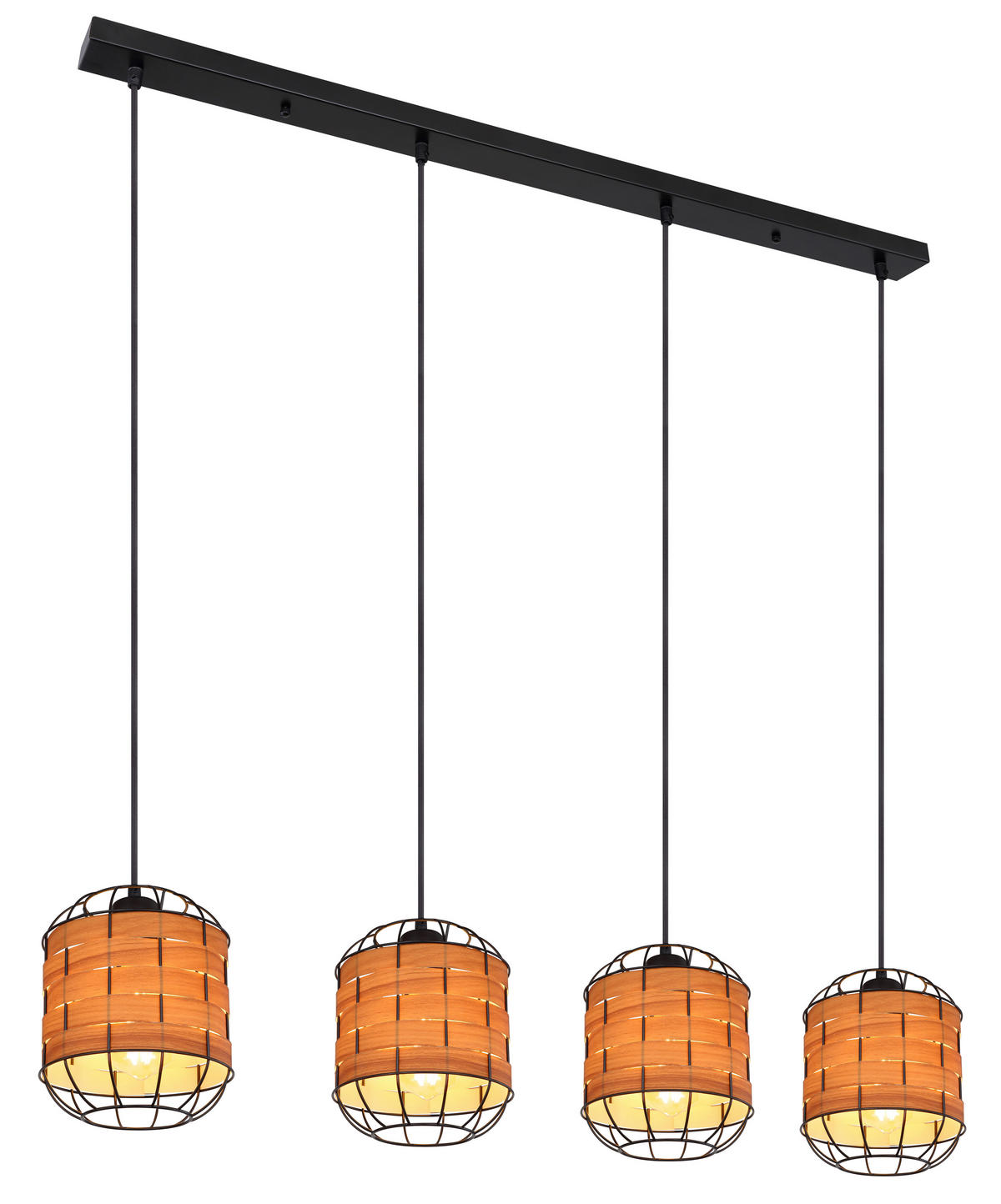 VISEČA SVETILKA     100/18/120 cm         E27 - črna/rjava, Basics, kovina/umetna masa (100/18/120cm) - Globo