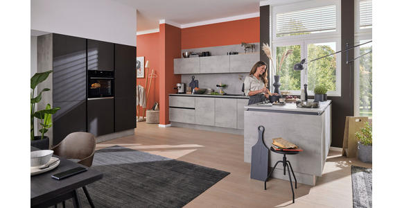 EINBAUKÜCHE - Grau, Design, Holzwerkstoff - Dieter Knoll