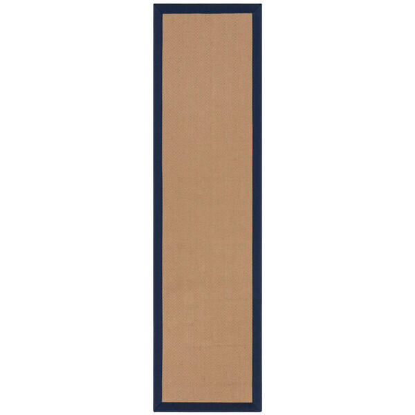 JUTETEPPICH 60/230 cm KIRA JUTE Naturfarben, Dunkelblau  - Naturfarben/Dunkelblau, KONVENTIONELL, Kunststoff/Textil (60/230cm)