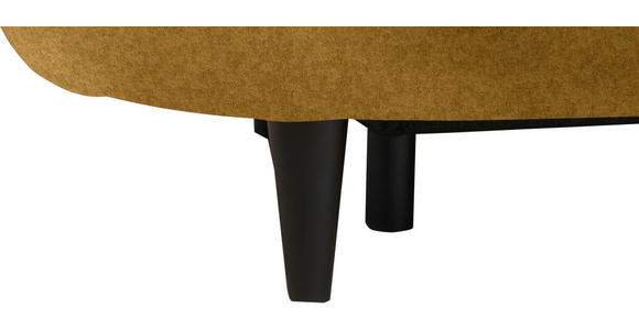 SCHLAFSOFA in Velours Currygelb - Currygelb/Schwarz, Design, Holz/Textil (213/89/105cm) - Novel