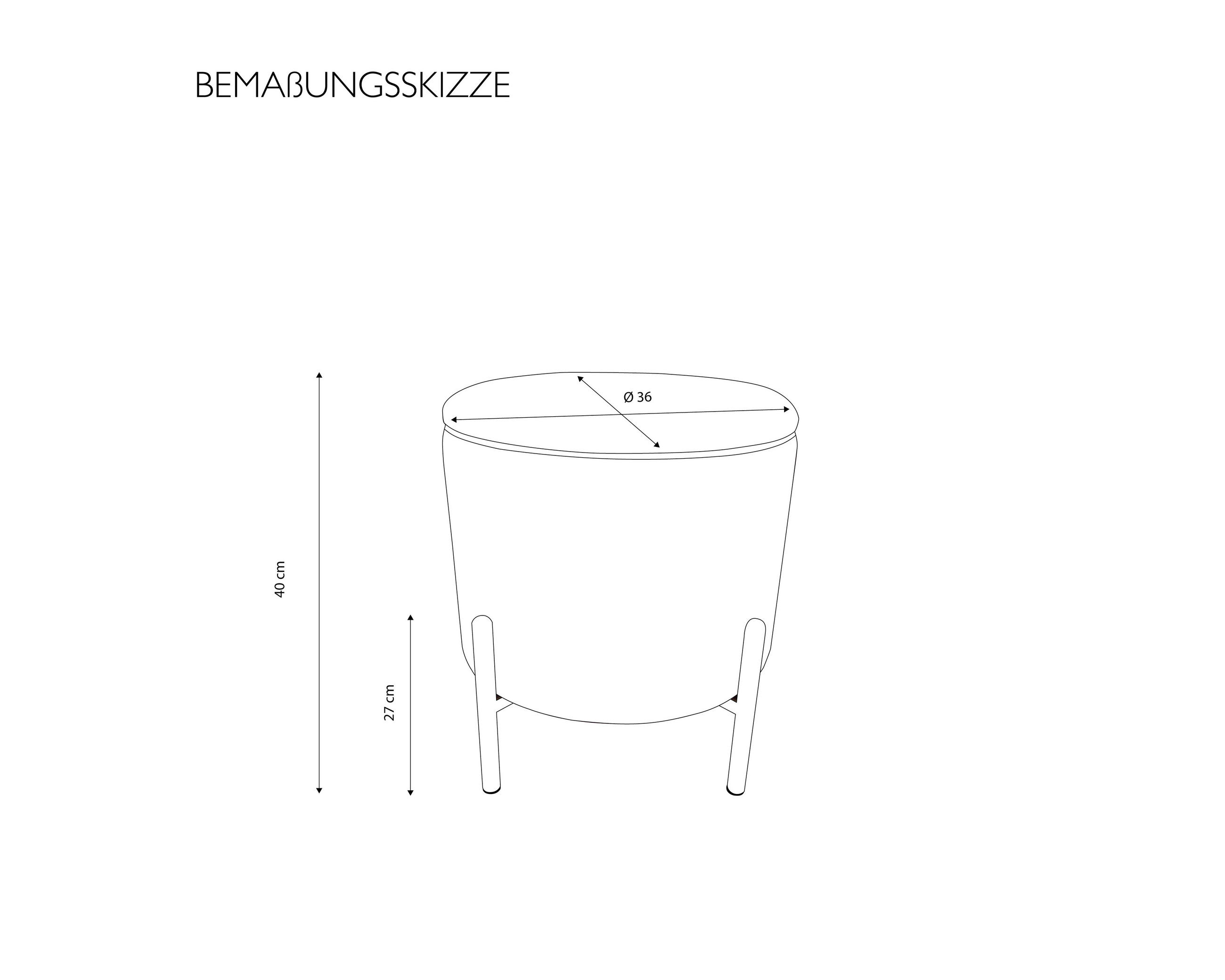 Thumbnail - Echtwerk Hocker, Creme, Textil, rund, 36x40x36 cm, Stauraum, Wohnzimmer, Hocker, Sitzhocker