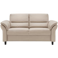 3-SITZER-SOFA in Lederlook Beige  - Beige/Schwarz, MODERN, Holz/Textil (192/90/89cm) - Livetastic