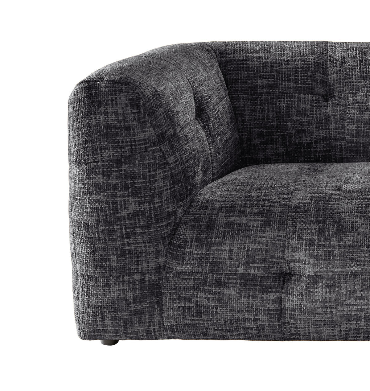 2-SITZER-SOFA in Struktur Schwarz  - Schwarz, Design, Kunststoff/Textil (184/72/95cm) - Livetastic