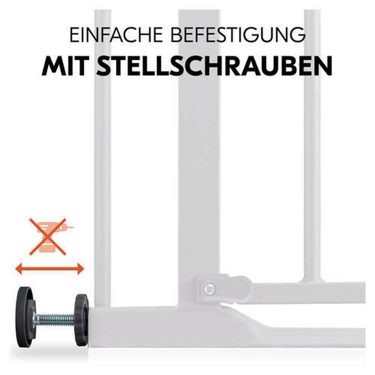TREPPENSCHUTZGITTER  - Dunkelgrau, Basics, Kunststoff/Metall (75 - 80/77/4cm) - Hauck