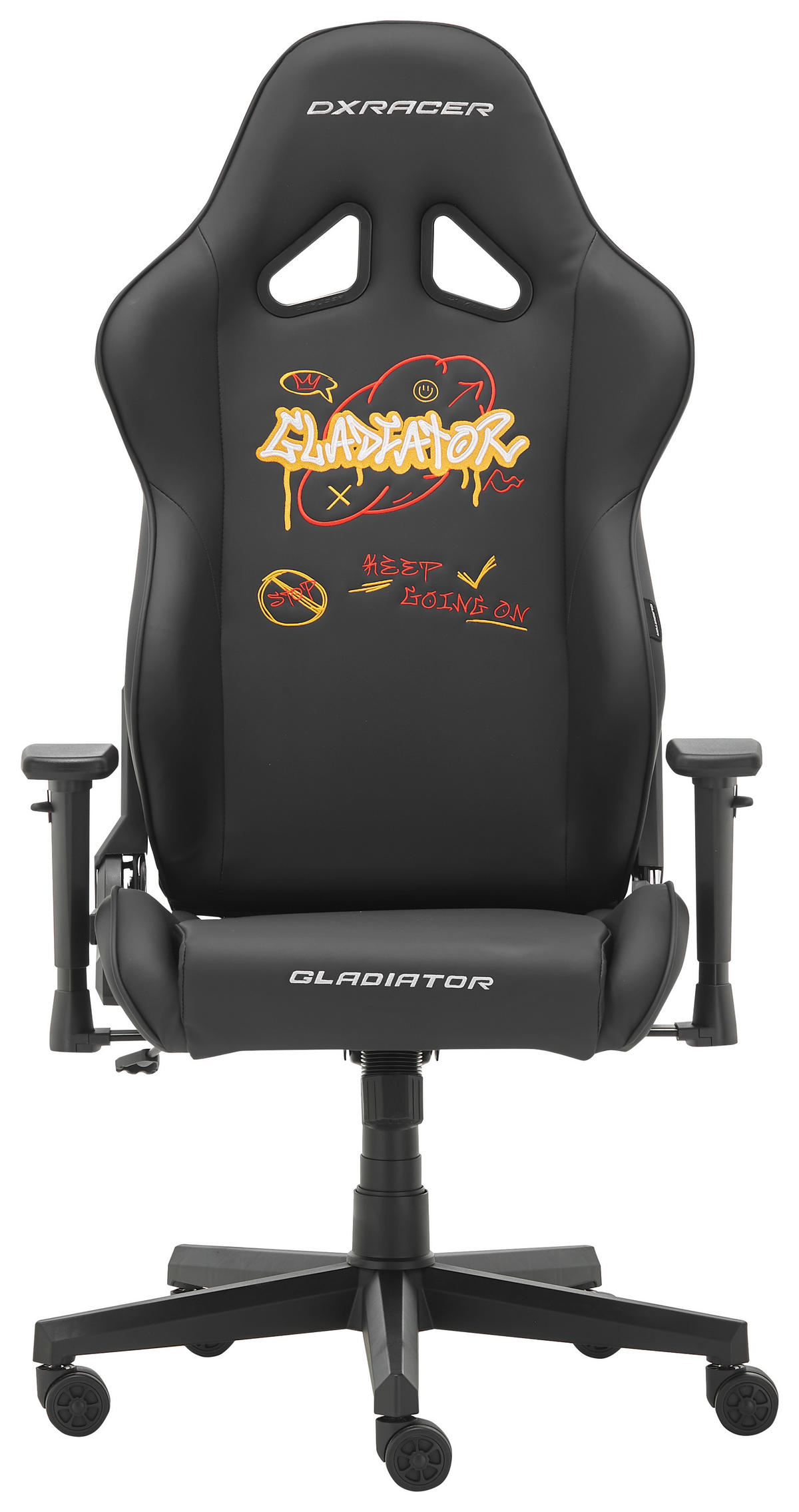 GAMINGSTUHL  in Lederlook Gelb, Rot, Schwarz  - Gelb/Rot, Design, Kunststoff/Textil (70/126/70cm) - Dxracer