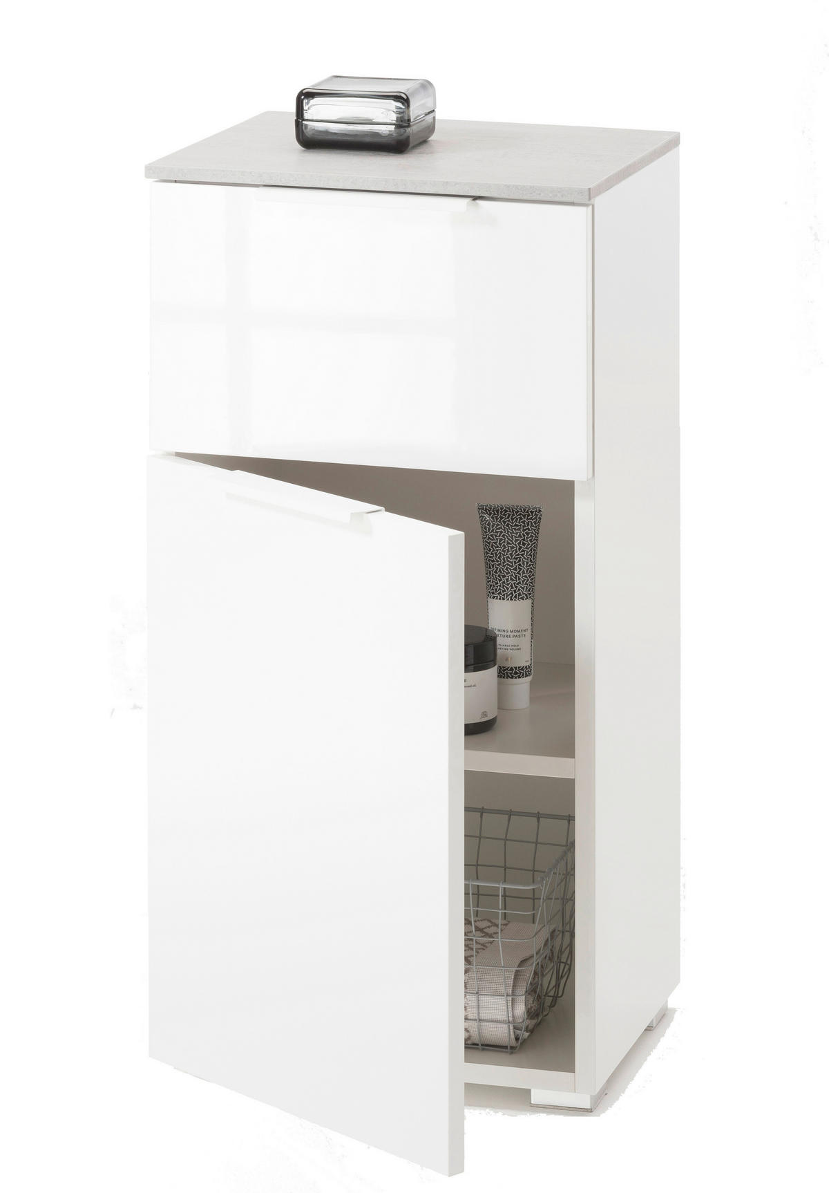 SPODNJA OMARICA  - Moderno, kovina/leseni material (40/80,5/35cm) - Xora