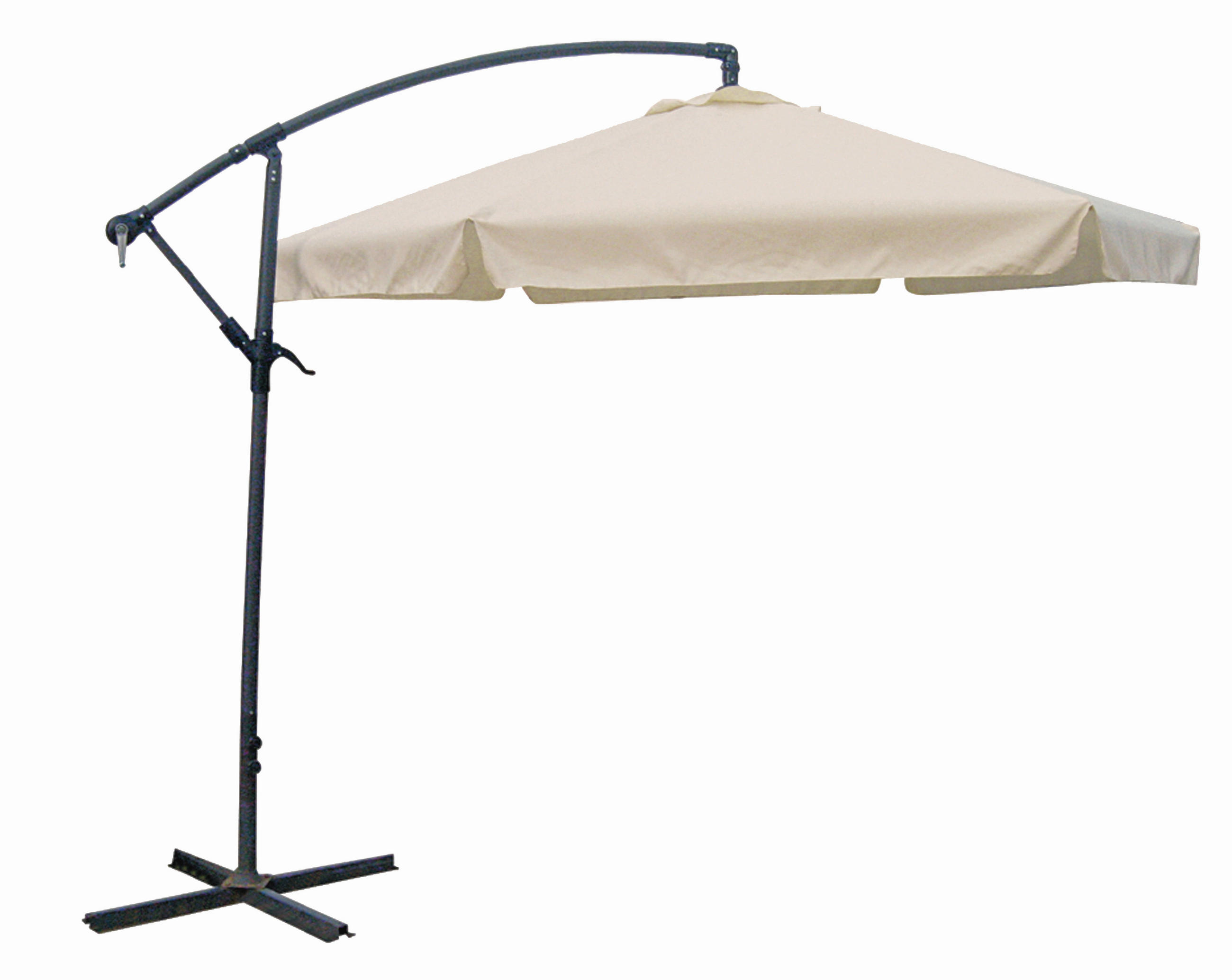 AMPELSCHIRM   - Anthrazit/Creme, Basics, Kunststoff/Metall (300/250/300cm) - Gardenson