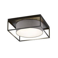TAKLAMPA Carre 60/10 cm  - vit/grå, Design, metall/textil (60/10cm) - Fischer & Honsel