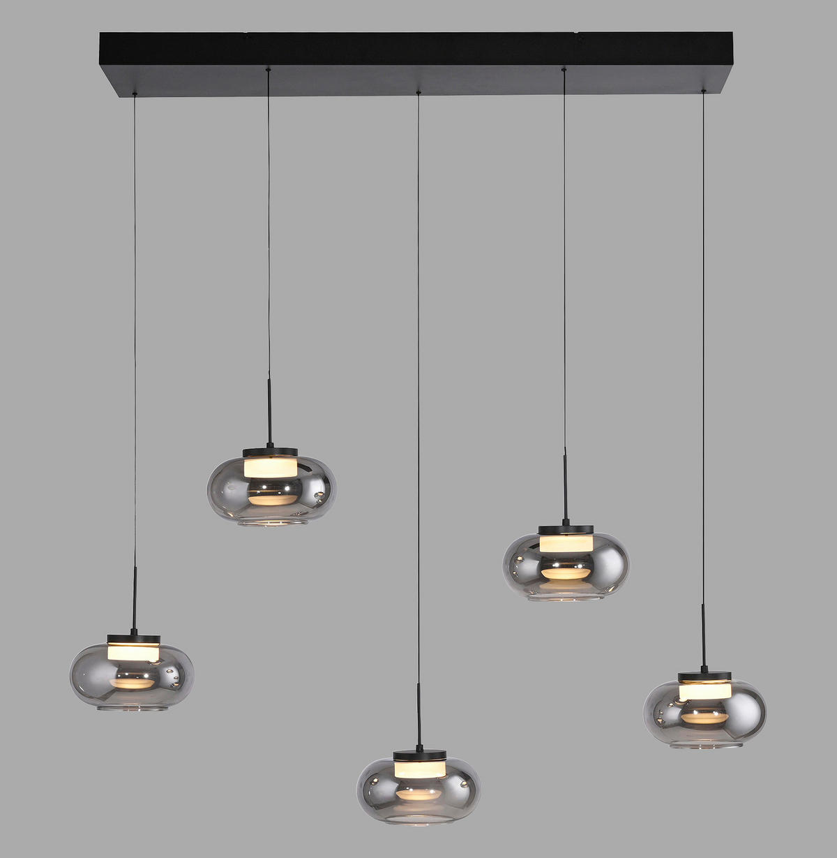 LED-PENDELLEUCHTE 110/36/120 cm  - Schwarz, Design, Kunststoff/Metall (110/36/120cm) - Schöner Wohnen