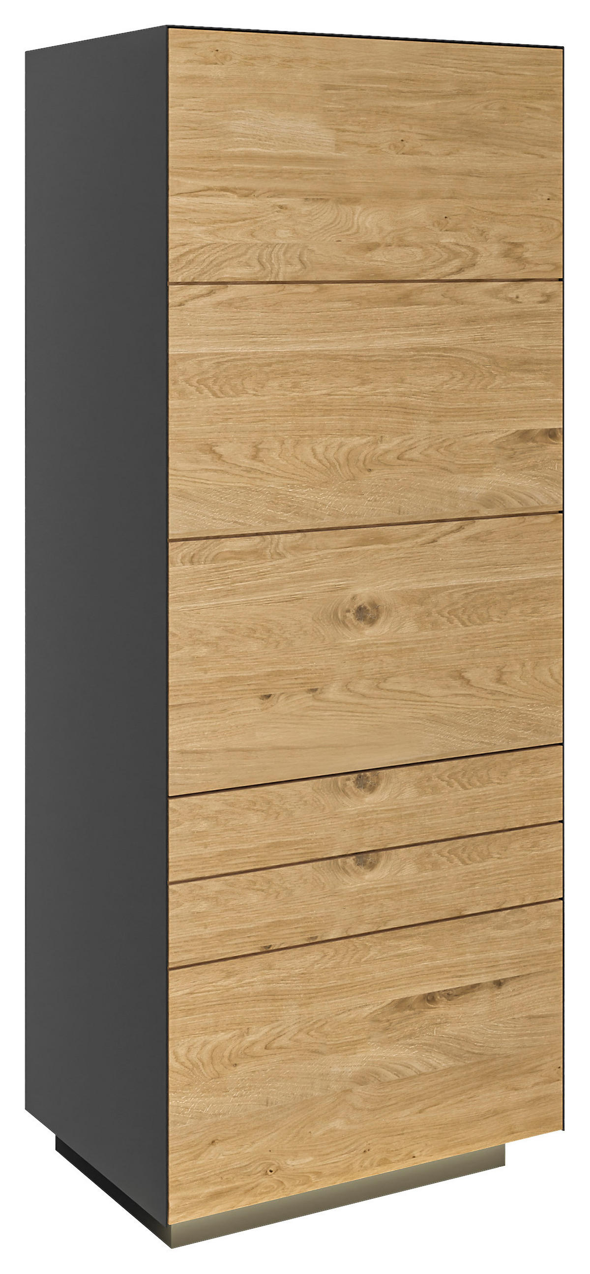 KOMMODE Celika Celika Anthrazit, Wildeiche  56/141/40 cm  - Wildeiche/Anthrazit, Natur, Holz/Holzwerkstoff (56/141/40cm) - Dieter Knoll