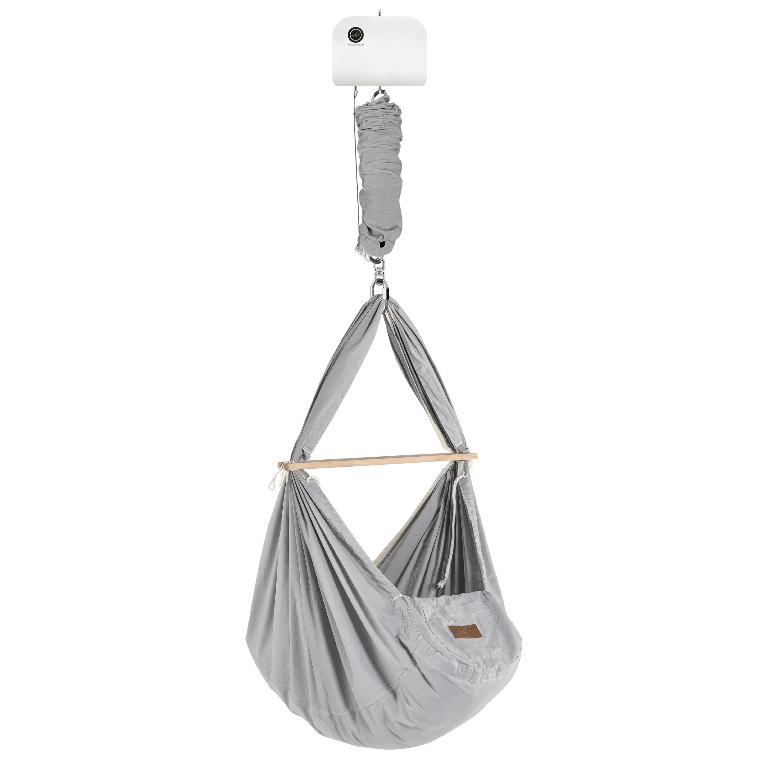 FEDERWIEGE  Grau  - Grau, Basics, Textil (137/30/165cm) - SCHMUSEWOLKE