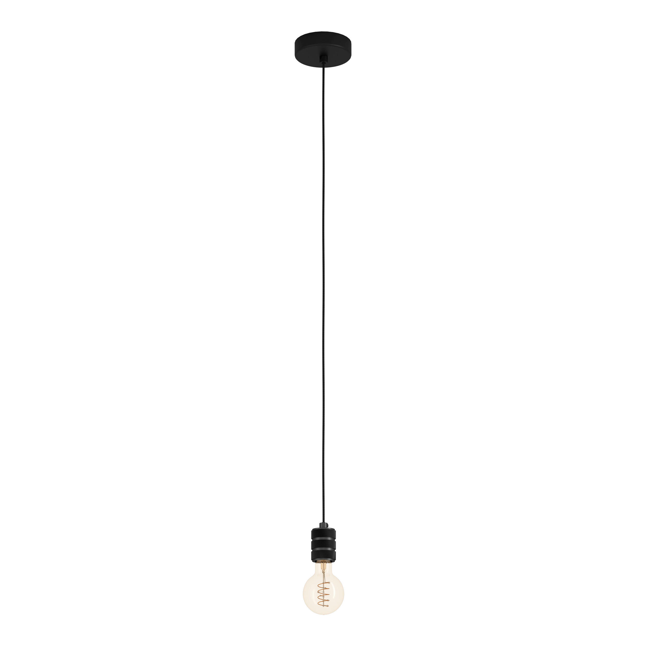 HÄNGELEUCHTE Yorth 5/150 cm   - Schwarz, Basics, Metall (5/150cm) - Eglo