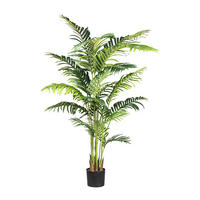KUNSTPFLANZE Palme 160 cm  - Schwarz/Grün, Design, Kunststoff (160cm) - P & B