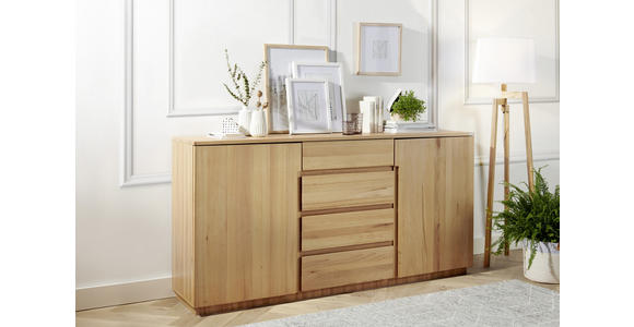 SIDEBOARD Kernbuche teilmassiv Buchefarben - Buchefarben, Trend, Holz/Holzwerkstoff (180/89,2/41cm) - Linea Natura