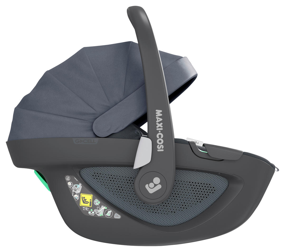 BABYSCHALE Pebble 360 Essential Graphite   - Graphitfarben, Basics, Kunststoff/Textil (44/56/67cm) - Maxi-Cosi
