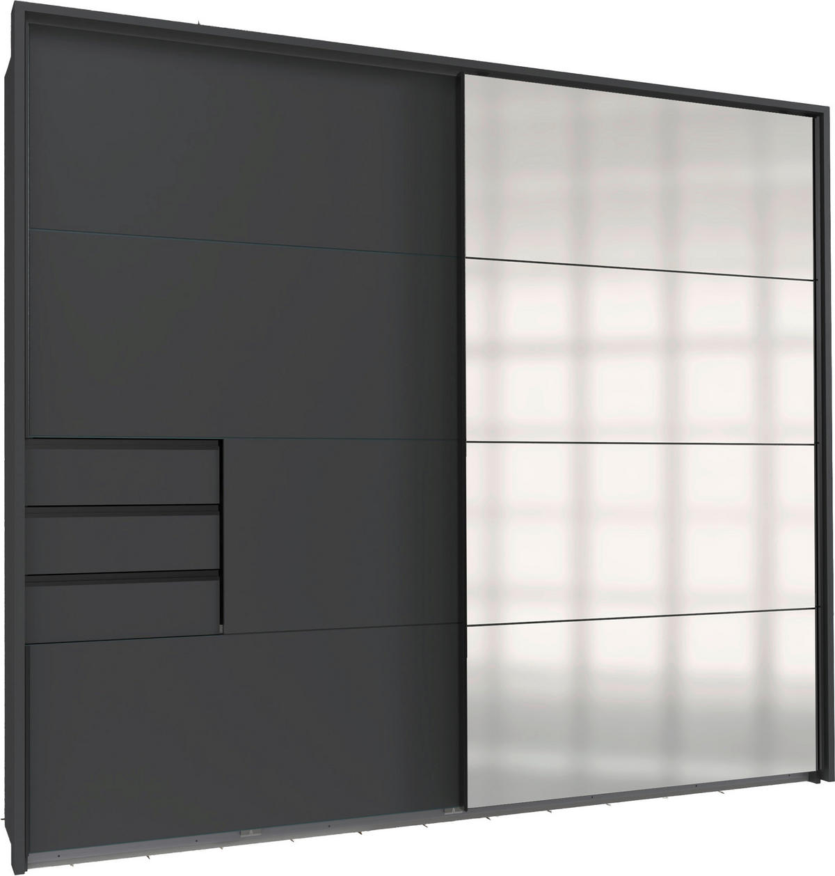 PASSEPARTOUTRAHMEN 228/213/12 cm   - Graphitfarben, MODERN, Holzwerkstoff (228/213/12cm) - MID.YOU