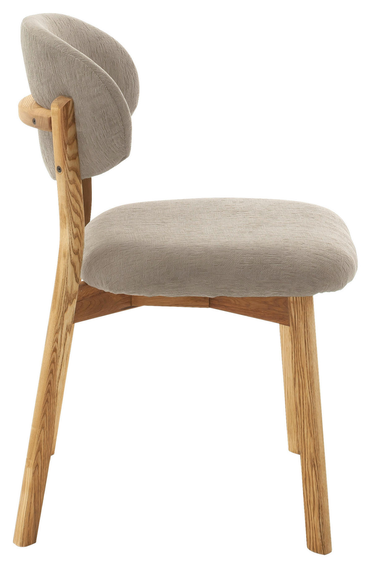 STUHL in Holz, Textil Taupe, Wildeiche  - Taupe/Wildeiche, KONVENTIONELL, Holz/Textil (50/82/57cm) - Venda