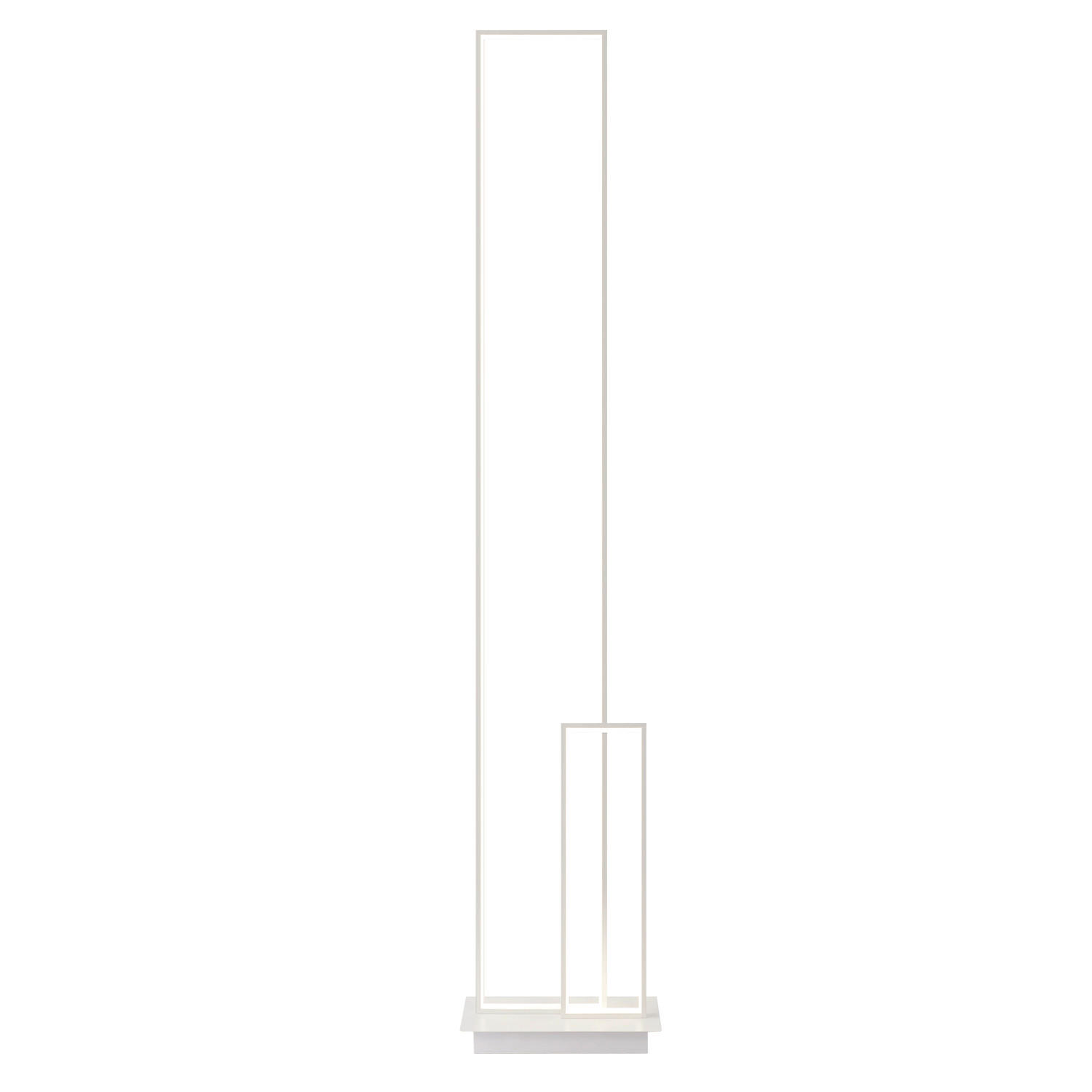 LED-STEHLEUCHTE 30/30/150 cm    - Weiß Hochglanz/Schwarz, Design, Kunststoff/Metall (30/30/150cm)