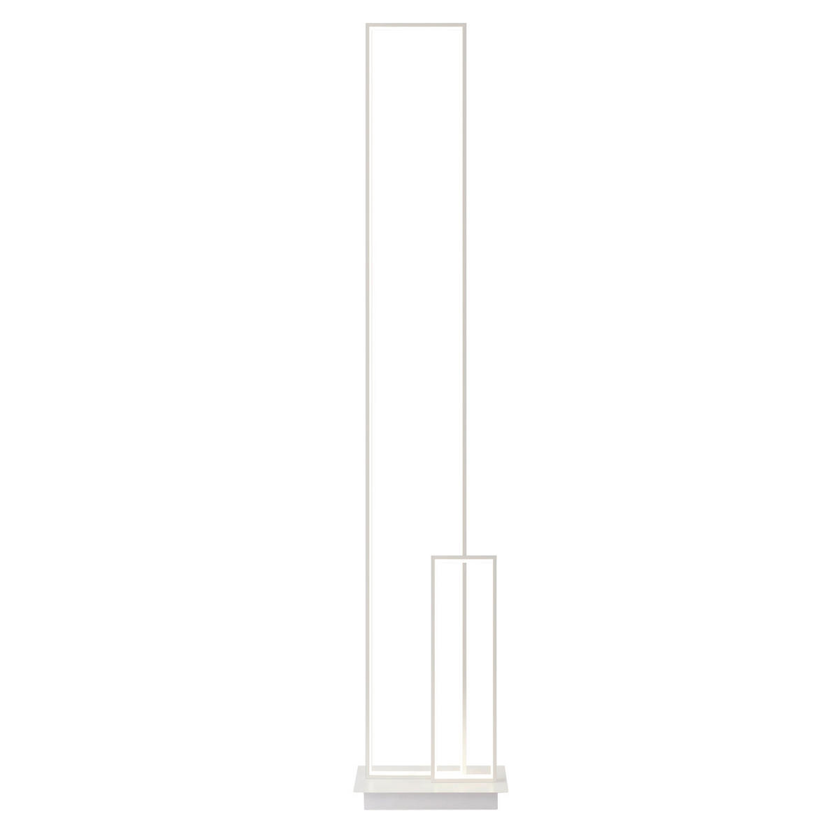 LED-STEHLEUCHTE 30/30/150 cm    - Weiß Hochglanz/Schwarz, Design, Kunststoff/Metall (30/30/150cm)
