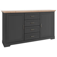SIDEBOARD  in 164/90/41 cm  - Graphitfarben/Eiche Artisan, LIFESTYLE, Holzwerkstoff/Metall (164/90/41cm) - Ti'me