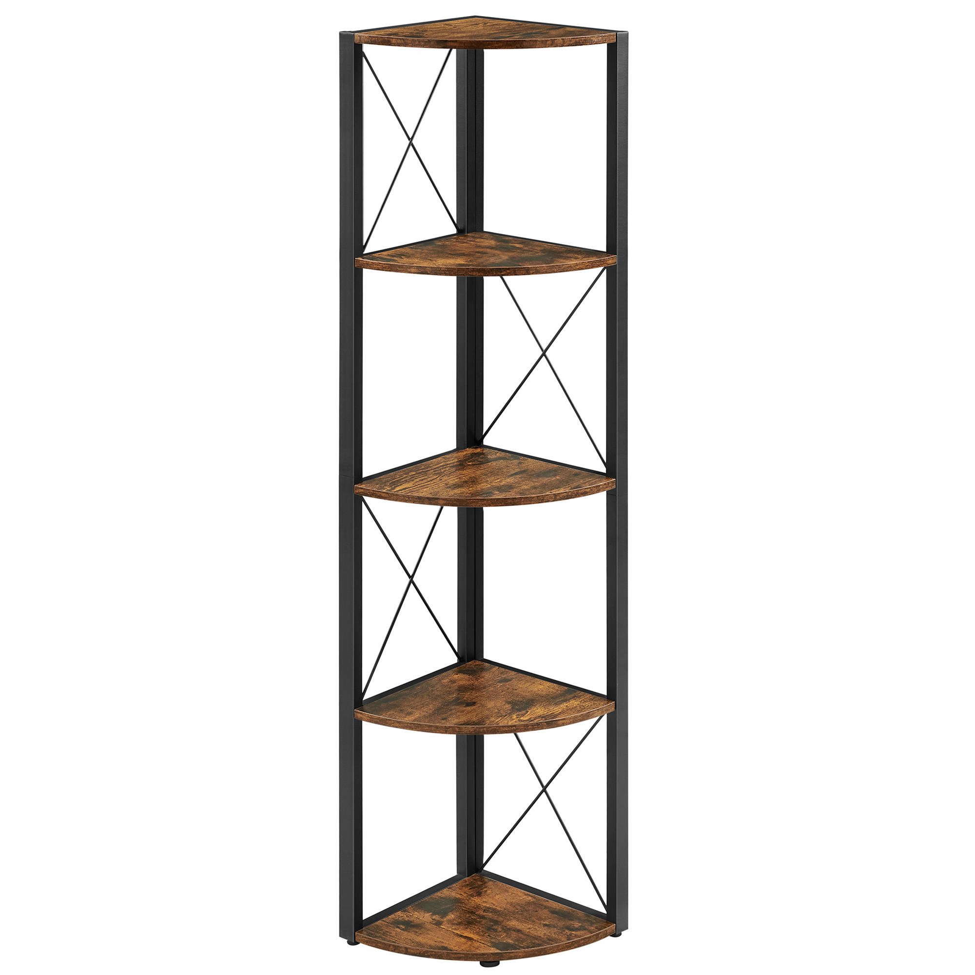 Boxxx Eckregal Braun, Schwarz 30x160x30 cm