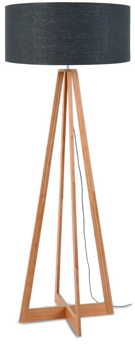 STEHLEUCHTE 60/158 cm    - Dunkelgrau/Naturfarben, Trend (60/158cm) - Good & Mojo