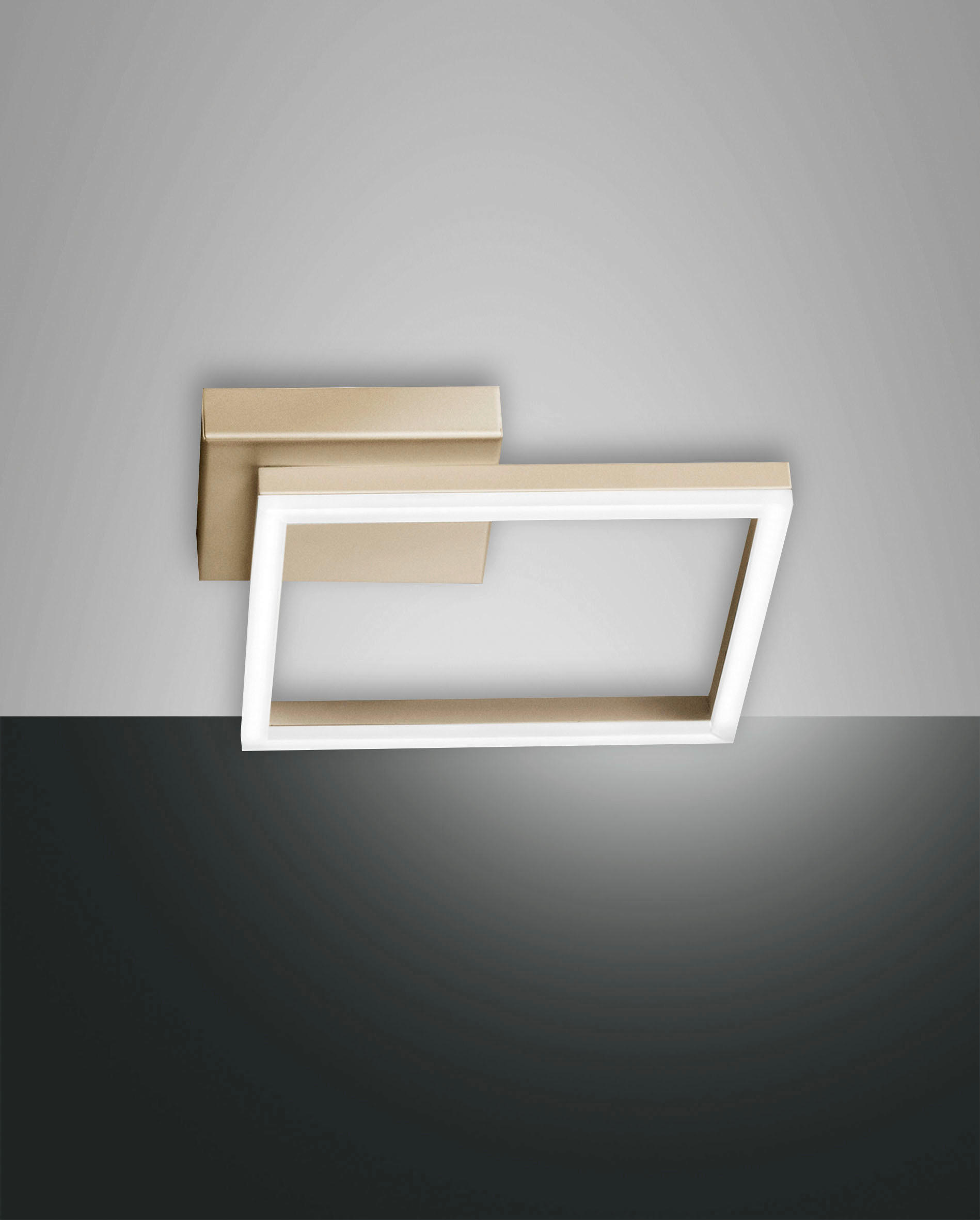 LED-WANDLEUCHTE 30/30/5,5 cm   - Goldfarben, Design, Kunststoff/Metall (30/30/5,5cm) - Fabas Luce