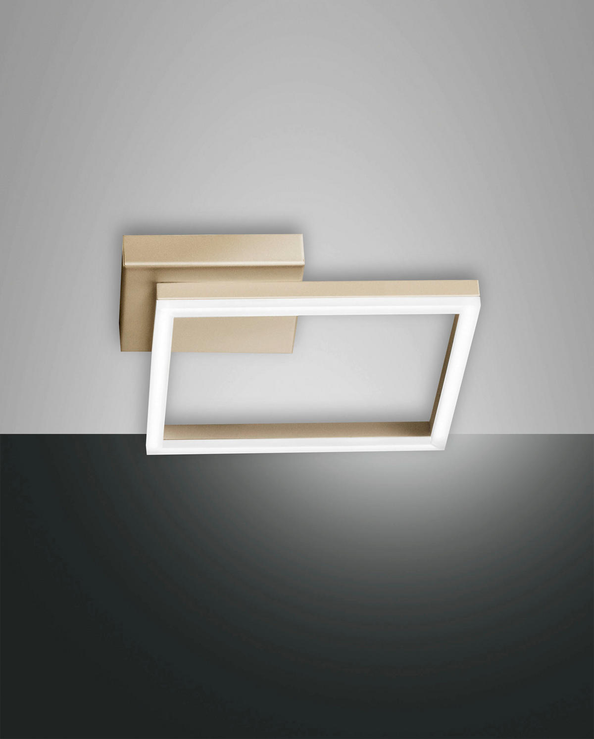 LED-WANDLEUCHTE 30/30/5,5 cm   - Goldfarben, Design, Kunststoff/Metall (30/30/5,5cm) - Fabas Luce