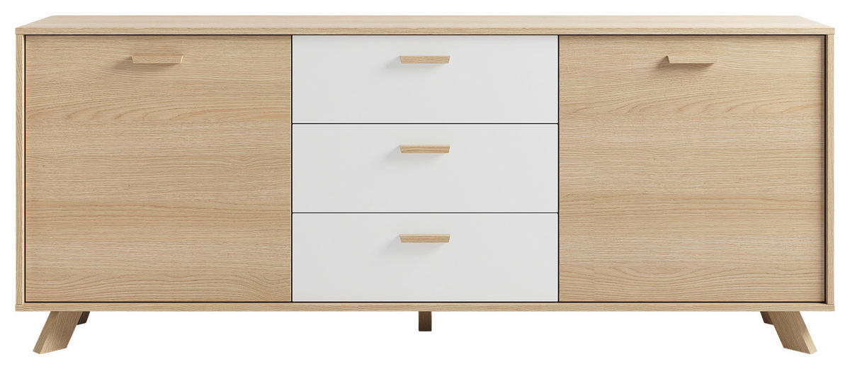SIDEBOARD 180/72,5/36,5 cm  - Eiche Bianco/Eichefarben, Design, Holz/Holzwerkstoff (180/72,5/36,5cm) - MID.YOU