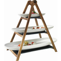 SÜTEMÉNYES ÁLLVÁNY 3 emeletes - barna/fehér, Basics, fa/kerámia (48,5cm) - Villeroy & Boch