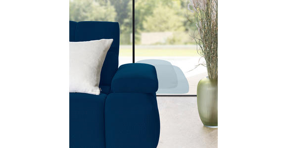 ECKSOFA in Struktur Blau 233/313 cm - Blau/Schwarz, Design, Kunststoff/Textil (233/313cm) - Emilio Belluti
