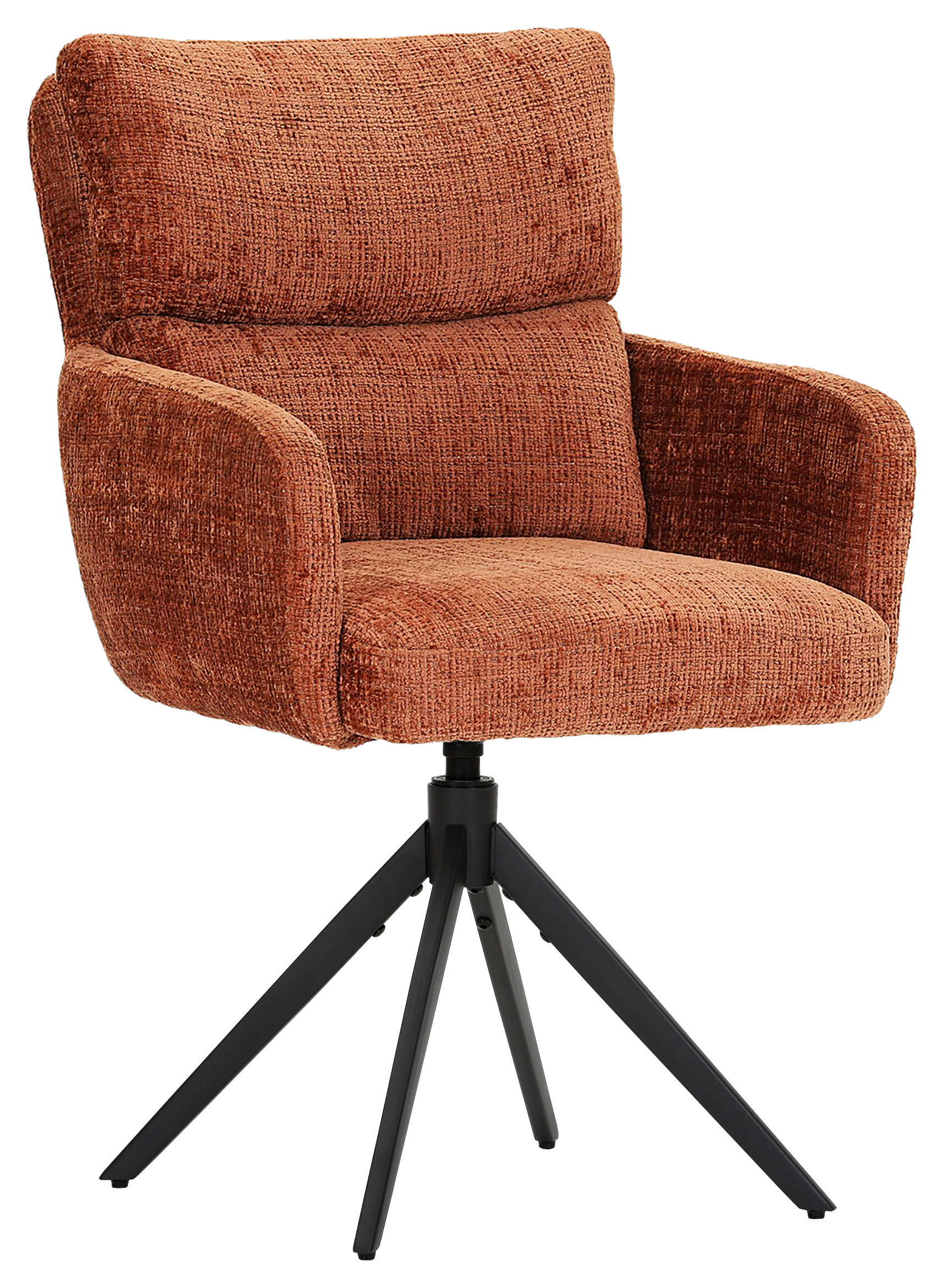 Milino Armlehnstuhl Schwarz, Kupfer 60x90x65 cm